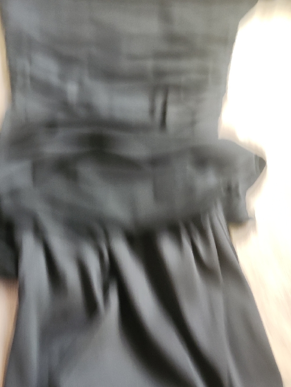 White House Black Market Black Draped Ruched Midi Dress - Picture 5 of 9
